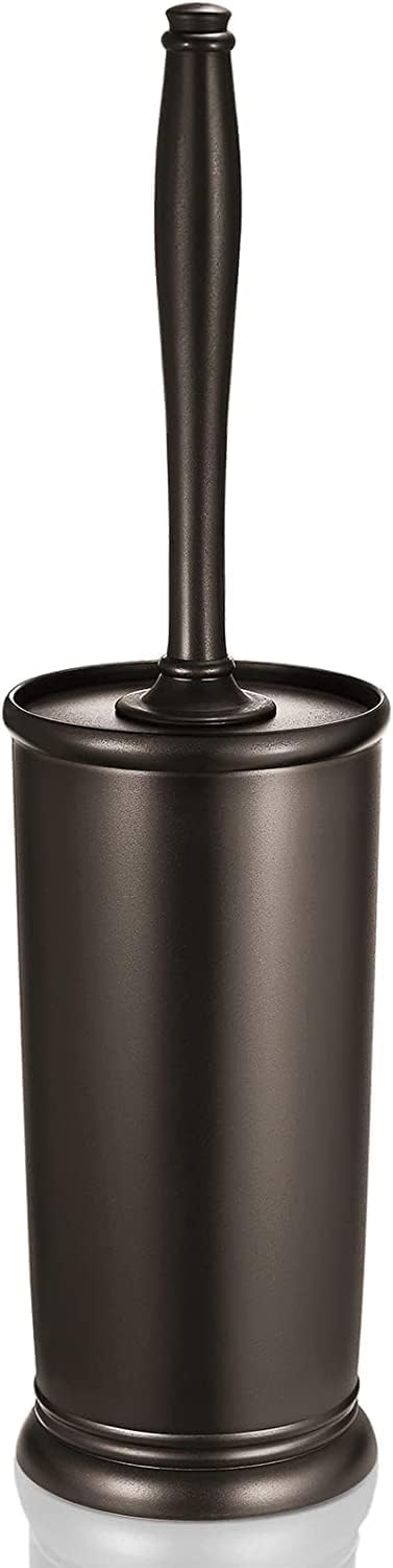 Toilet Bowl Brush Holder Set: Bathroom Deep Cleaning Toilet Scrubber Rim Cleaner with Caddy for Restroom Rv - Hidden Modern Elegant Toilet Clean Decorative Accessories - Bronze