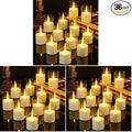 VIODAIM 12Pack Flickering Flameless LED Candles with Timer, Battery Powered - Small Pillar & Votive, Clear (2"X3") (Pack of 3)
