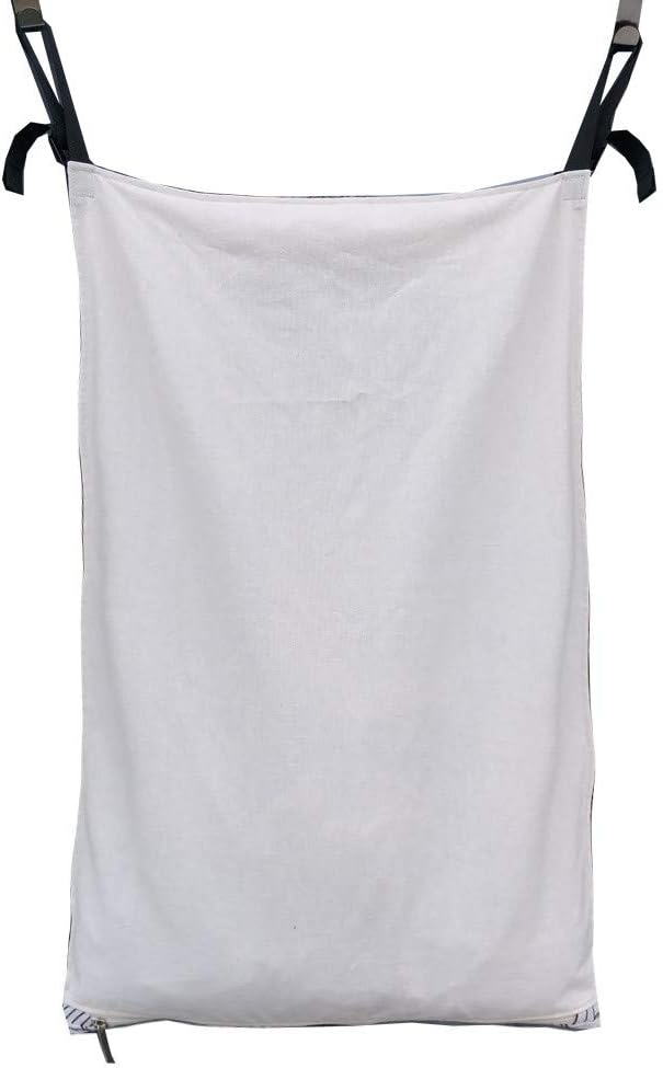 HDHYK Adjustable Space Saving Door Hanging Laundry Hamper with Stainless Steel Hooks