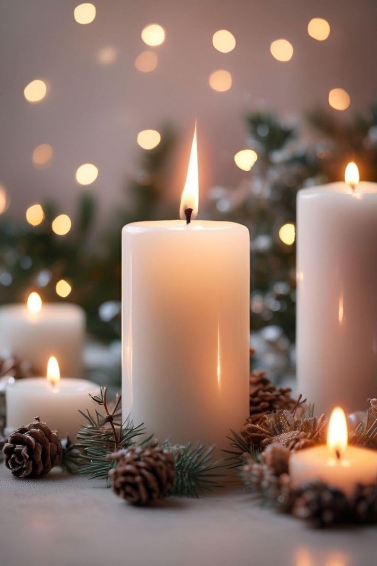 Pillar Candles 2.8x6 Inch 3 Pack White – CW Studio Unscented 70 Hour Long Burn, Smokeless Dripless Premium Wax with Cotton Wick – for Weddings, Events, Home & Rustic Decor