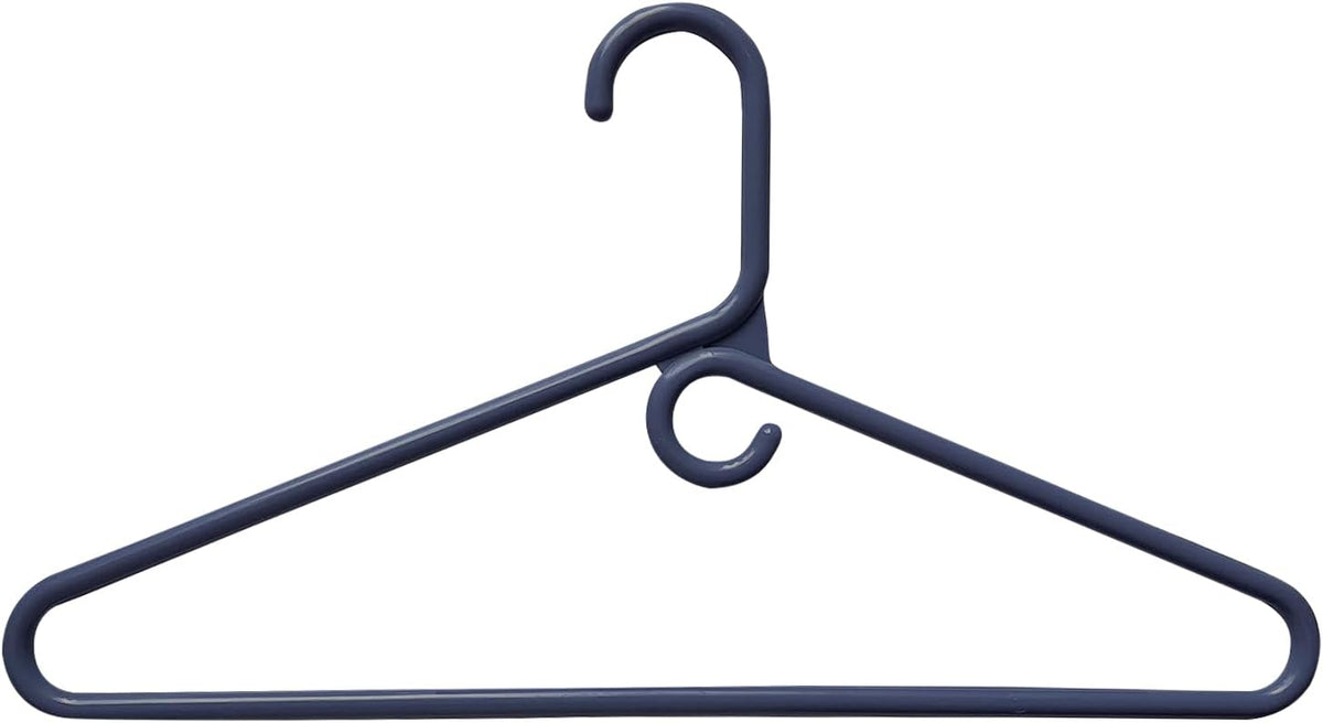 Clothes Hangers 10 Pack Plastic - Heavy Duty Space Saving Coat, Velvet Hangers, Pant Hangers for Closet Organization - Durable Non-Slip, Navy Wardrobe Essentials Bulk Storage