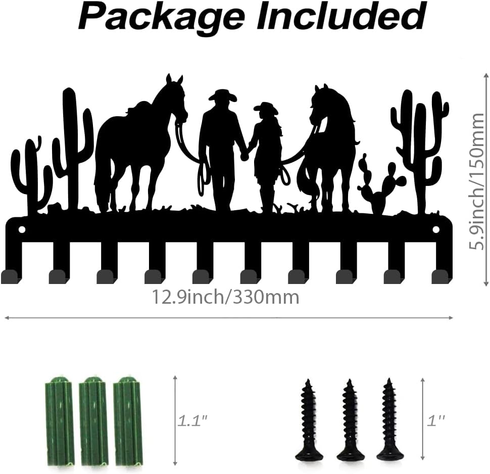 SUPERDANT Western Cowboy Key Holder Key Hanger for Entryway Wall Decor