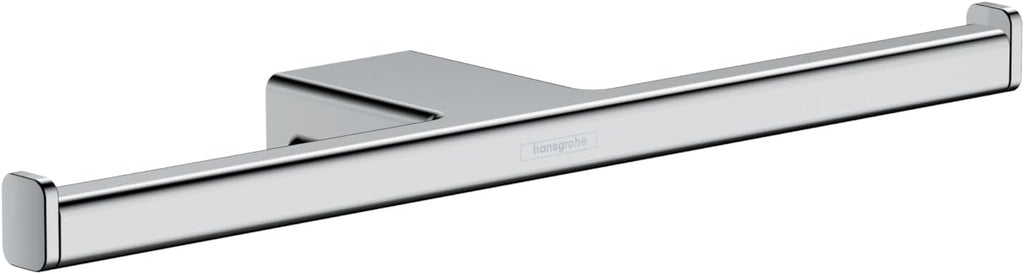 hansgrohe AddStoris Double Roll Holder in Chrome 1-inch Accessories in Chrome, 41748000