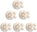 6 Pcs Silicone Waterproof Toothbrush Holders,White