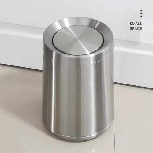 10L/2.6Gal Brushed Nickel Bathroom Trash Can with Lid,Sliver