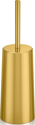 Toilet Brush and Holder, Toilet Brush Stainless Steel, Toilet Bowl Brush for Bathroom Toilet-Ergonomic, Elegant,Durable (Gold)
