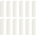 12 Pack 2 x 8 Inch Unscented White Pillar Candles, Dripless Smokeless Clean Burning Cylinder Candles for Wedding, Home Decor, Church & Emergency Lighting