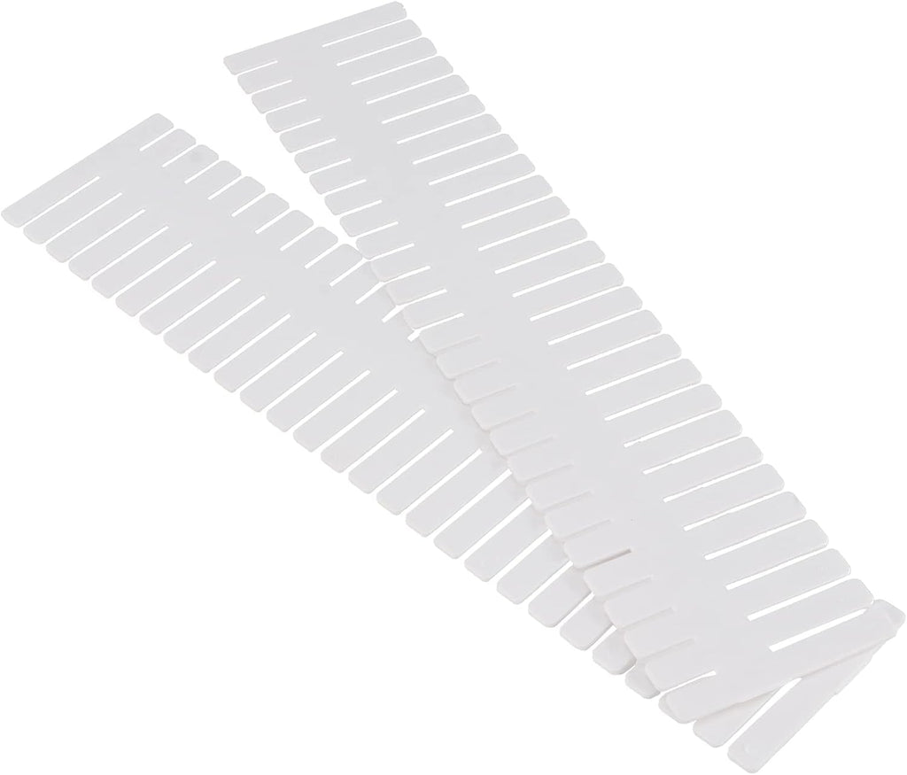 MUKCHAP 72-Piece DIY Grid Drawer Organizer, 12.6 Inch Adjustable Drawer Dividers for Sock, Underwear, Scarf, White