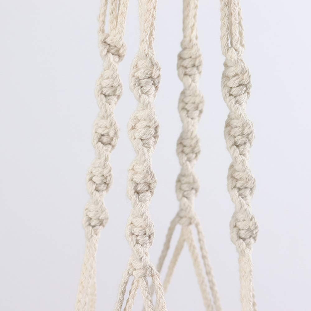 Vpang 2 Pack Colorful Cotton Macrame Plant Hanger, Outdoor Indoor Hanging Planter Basket Flower Pot Holder Boho Home Decor 40 Inch (Red)