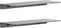 Modern Floating Shelf Wall Mounted Heavy Duty for Living Room Bedroom Bathroom, 12 Inch, Black, 2 Pack