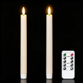 Wondise 2 Pack Flameless Taper Candles with Remote Timer