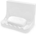 White Vintage Wall-Mounted Ceramic Soap Dish for Shower Wall