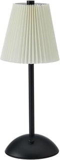 Elements 11.6-Inch Black Rechargeable LED Table Lamp - Touch Control with 3 Light Colors, Stepless Dimming, Metal Construction, 1200mAh Battery, USB-C Charging, Perfect for Home Office and Living Room
