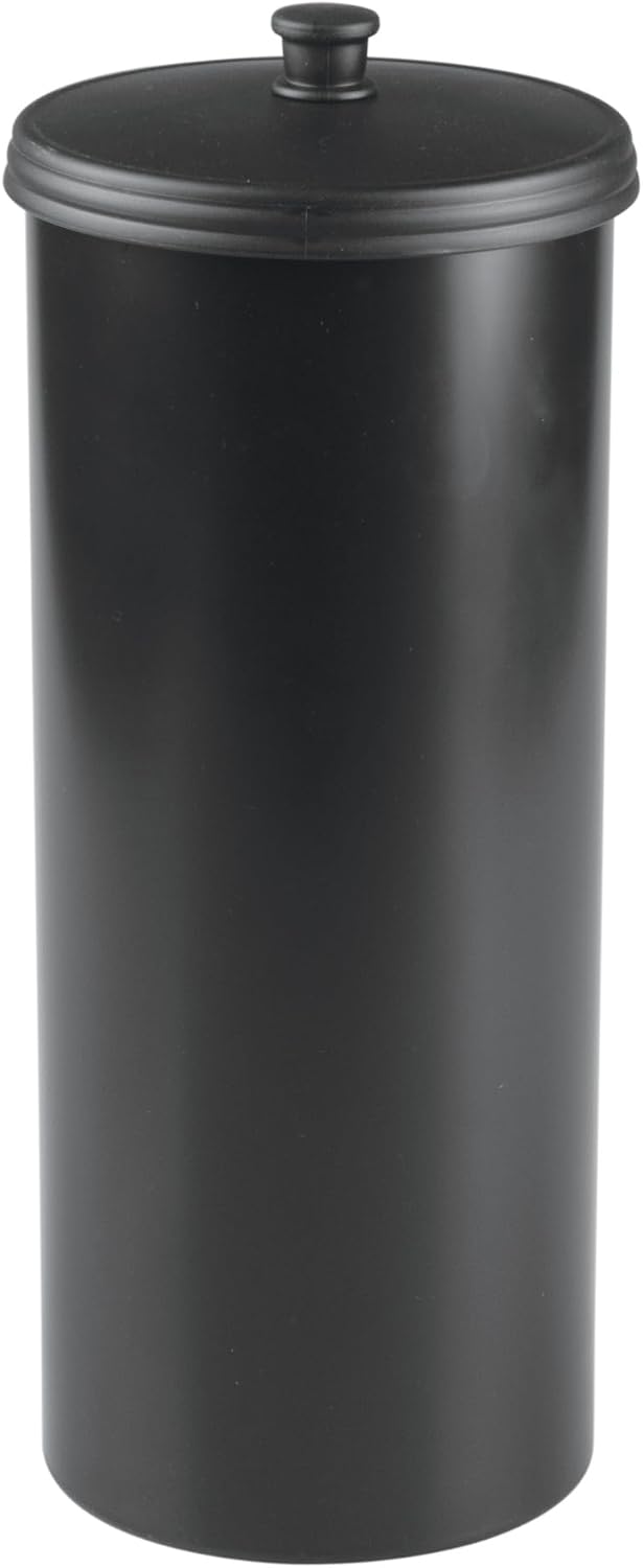 iDesign Freestanding Bathroom Toilet Paper Storage Holder, Matte Black