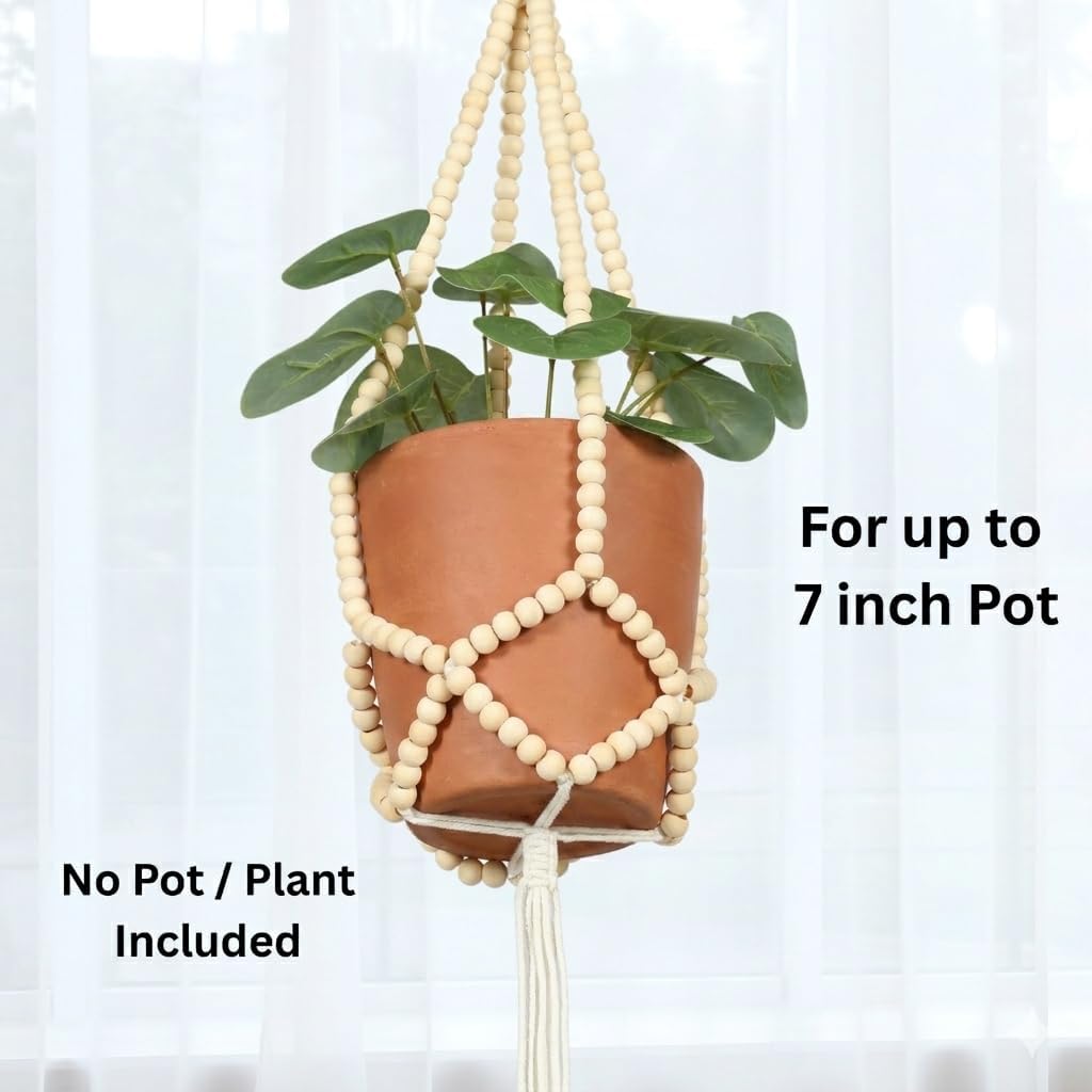 Small Macrame Plant Hanger (for 6"), Short Plant Hanger