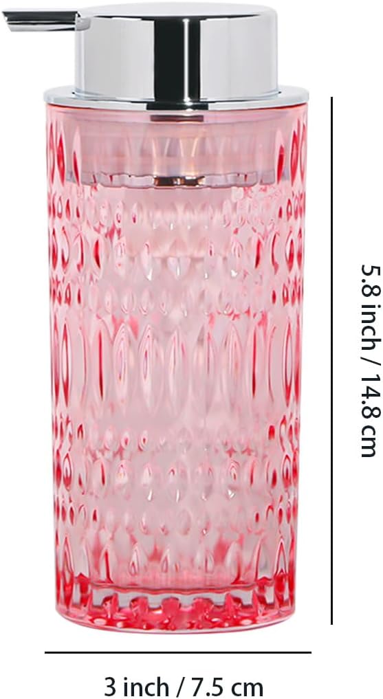 Pink Glass Foaming Soap Dispenser