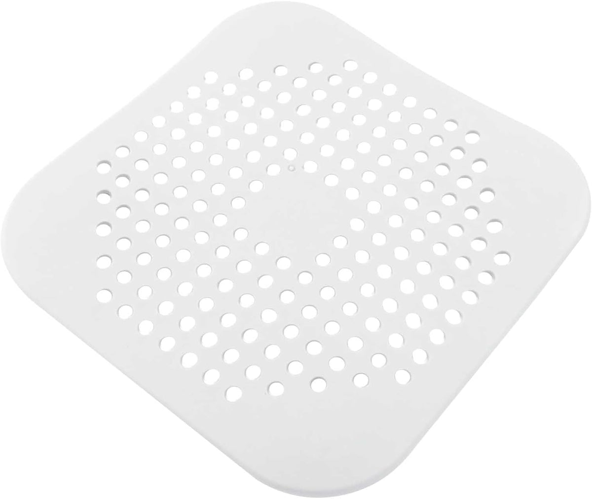 Silicone Hair Drain Catcher, White, 2 Pack