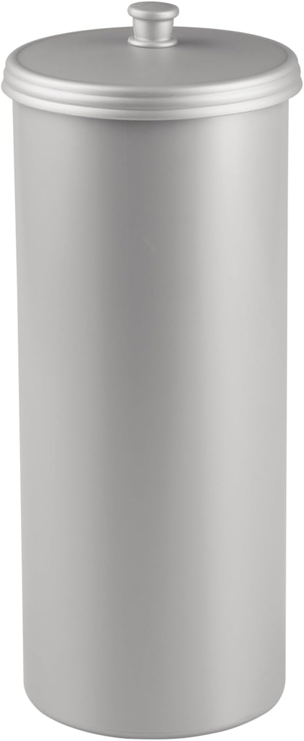 iDesign Freestanding Bathroom Toilet Paper Storage Holder, 2-Pack, Silver