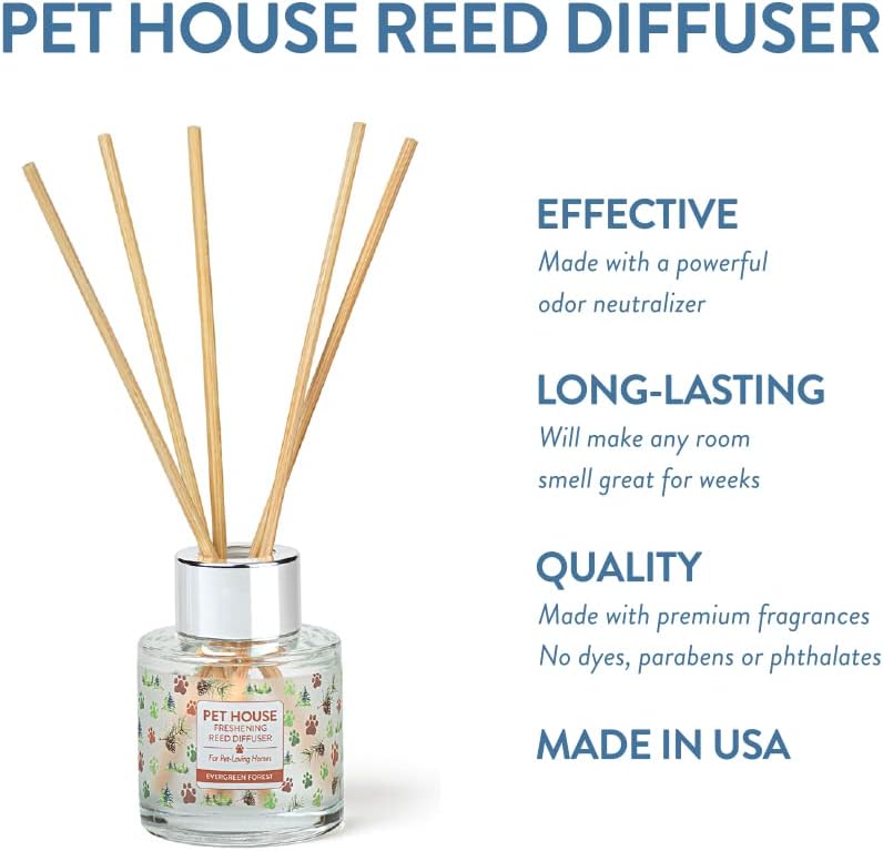 Evergreen Forest Home Freshening Reed Diffuser Set Pet House