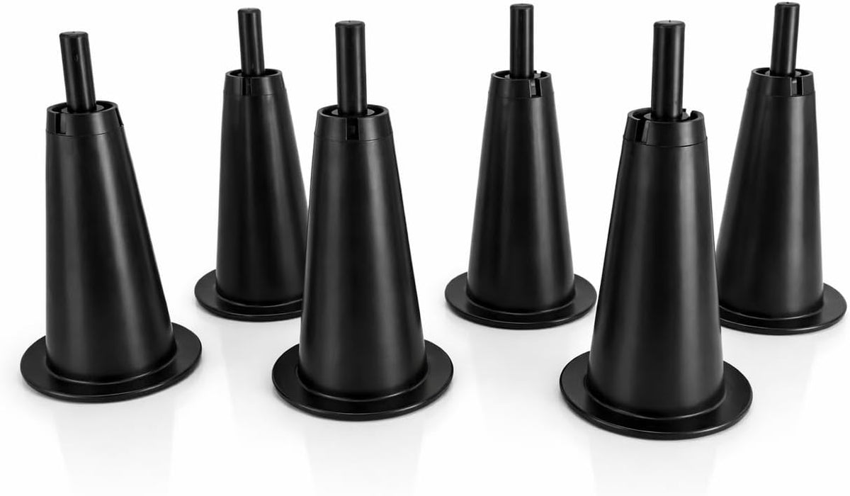 Tech Team 5 Inch Bed Risers for Metal Frames, Heavy Duty Bed Lifts, 6 Pack
