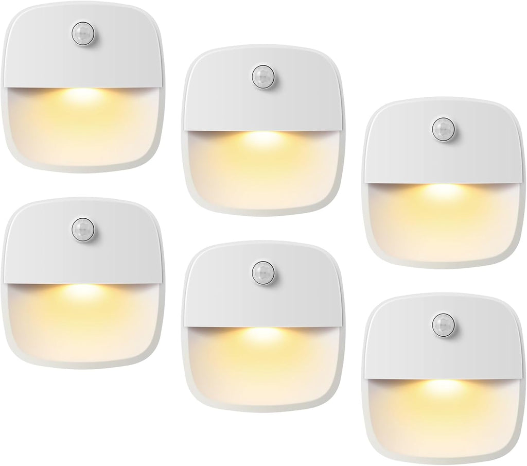 AMIR Upgraded Motion Sensor Stair Light Indoor (Warm White - Pack of 6)
