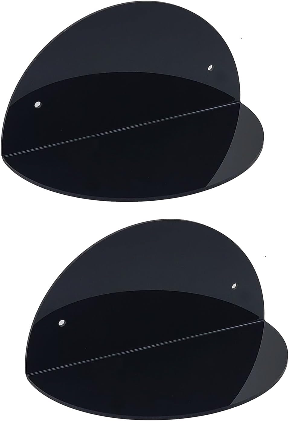 ROYALITA 2-Pack Small Acrylic Shelves Room Decor Floating Shelves, Black