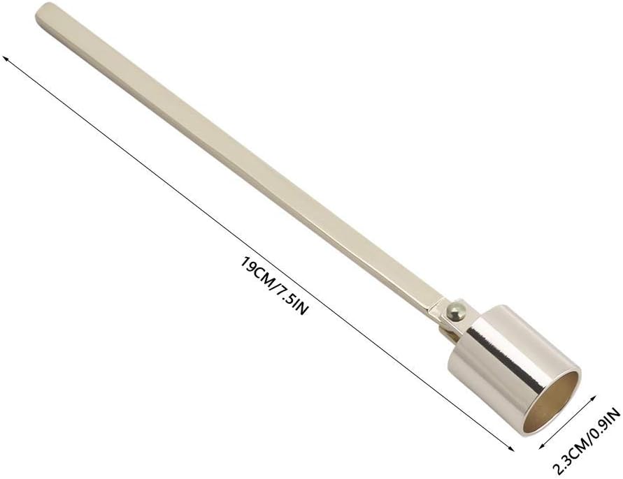 Stainless Steel Candle Snuffer Wick Dipper Oil Lamp Trim Trimmer Scissor Cutter Tool Hook(Gold)