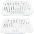 Silicone Hair Drain Catcher, White, 2 Pack