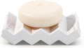 Bar Soap Holder Diatomite Soap Dish Sponge Caddy, Marble White