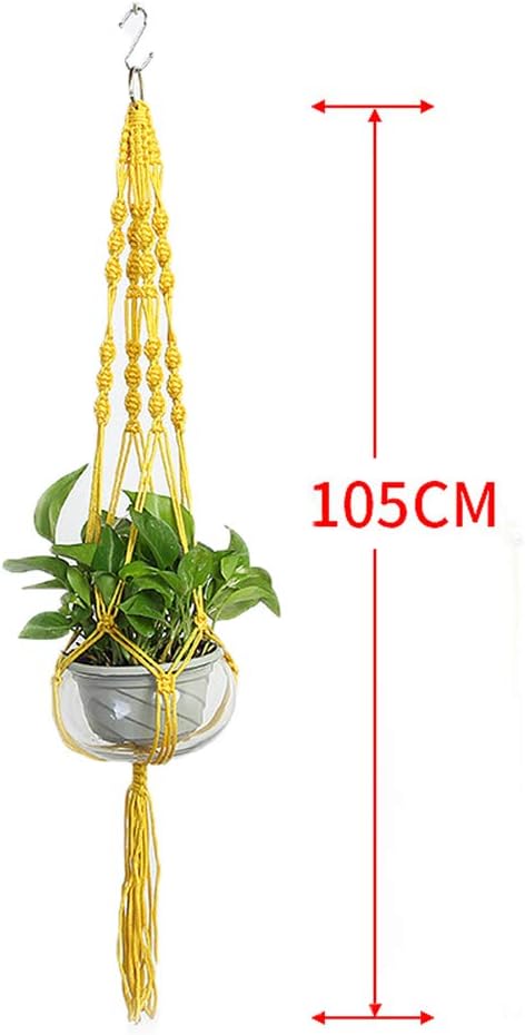 Vpang 2 Pack Macrame Plant Hanger, Outdoor Indoor Hanging Planter Basket Flower Pot Holder Nylon Rope Home Decor 41 Inch (Blackish Green)
