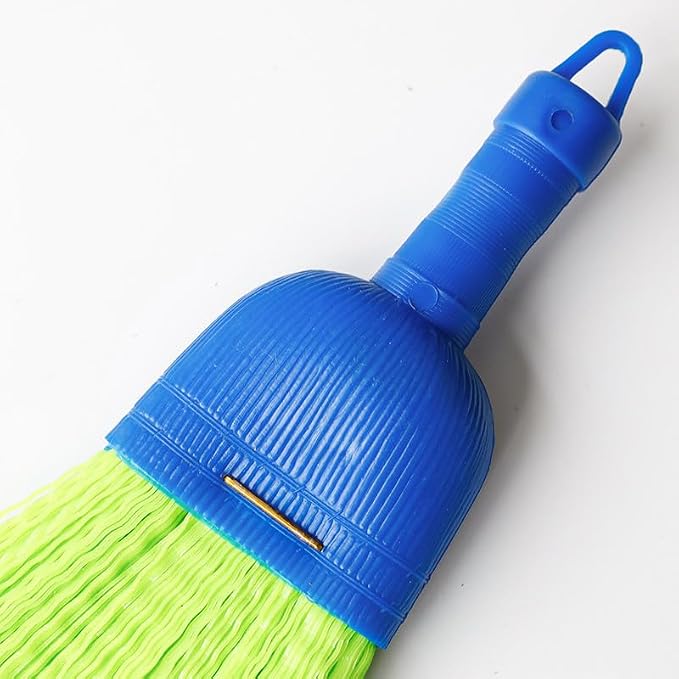 Poly Fiber Mini Broom Whisk Handheld Brush Head with Hang Hole for Outdoor Car Porch Debris Dust Dirt Driveways Sidewalks (2)