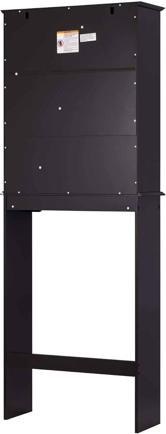 Spirich Over Toilet Storage Cabinet with Doors, Espresso Bathroom Organizer