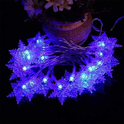 Snowflake LED Curtain Lights, Plug-in 19Ft/6M 96 LEDs Fairy String Lights