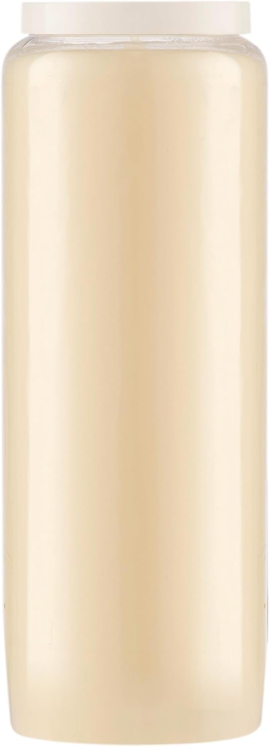Lerner 9-Day Memorial Candles, 5 Pack, 7” Pillar Prayer Candle in Plastic Jar, Long-Lasting Smokeless Clean Burning Mourning & Shiva Candle for Vigils, Church, Synagogue, Jewish Yahrzeit Candles