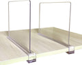 CY craft Shelf Dividers for Closets, Clear Acrylic Shelf Divider for Wood Shelves and Clothes Organizer/Purses Separators Perfect for Kitchen Cabinets and Bedroom Organizer,2 Pieces