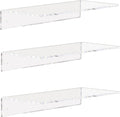 Weiai Clear Acrylic Floating Shelves 12 Inch Wall Mount Shelf for Storage 3pack