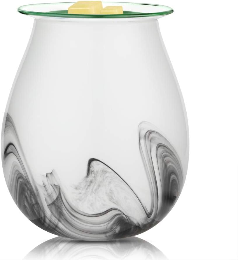 Glass Wax melt Warmer,Electric Wax Burner,Romantic Aroma Warmer for Essential Oils Burner & Premium Wax Melts Burner.(Ink Drawing)