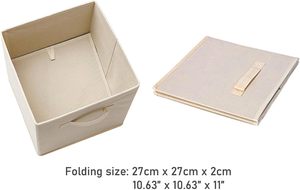 Fabric Storage Bins 10.6 x 10.6 x 11 Storage Cubes 1 Pack Warm Beige