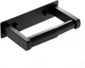 Pokim Matte Black Toilet Paper Holder,Self Adhesive or Screw Wall Mount 304 Stainless Steel Double Post Tissue Holder for Bathroom,Rustproof Heavy Duty Design