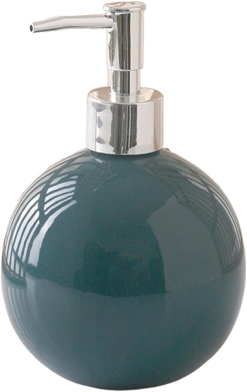 18 Oz Ceramic Soap Dispenser with Rust Proof Pump,Ball Shaped Decorative Modern Minimalist Refillable Hand Lotion Pump Bottle,Hand Soap Dish Soap Dispenser for Kitchen Bathroom (Color 6)
