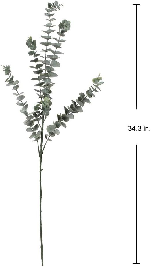 29'' Faux Eucalyptus Branches Spray Artificial Eucalyptus Leaves Long Stems Fake Flower Greenery Tall Plants Real Touch Flowers Eucalyptus for Wedding Bouquet Vase Floral Arrangement Decor 3 Pcs
