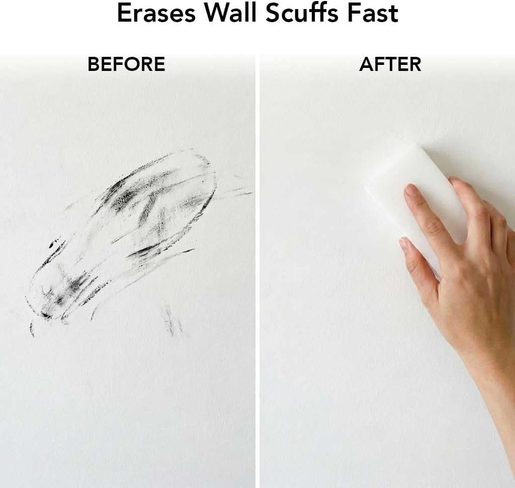 Heavy Duty Melamine Cleaning Sponge (2-Pack) – Multi-Surface Eraser Sponge, Breakable Power Blocks for Tough Stains, Grease & Scuffs, Kitchen, Bathroom, Walls & Deep Cleaning
