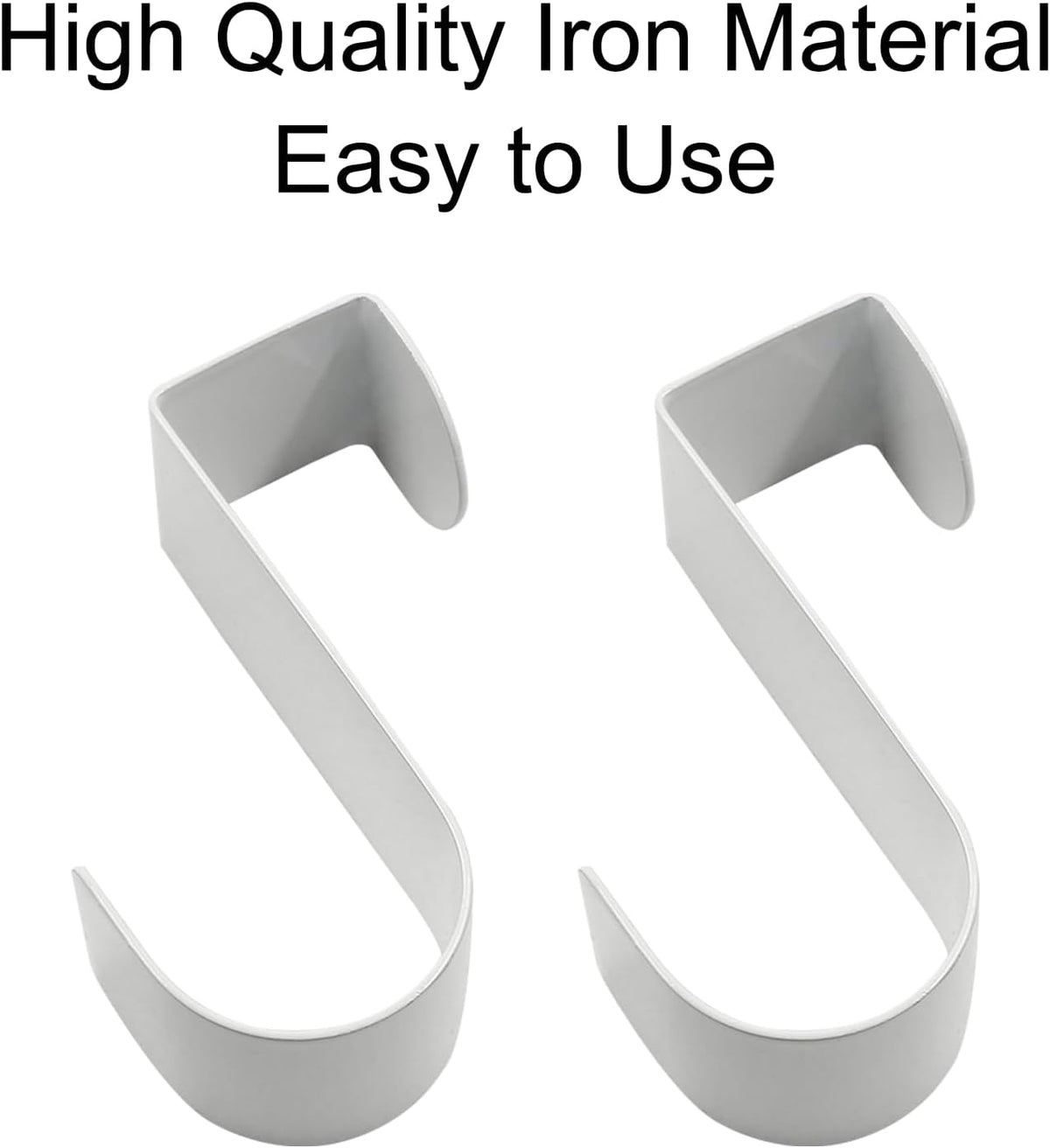 6 Pack Over The Cabinet Door Hook, 70mm Metal (White)