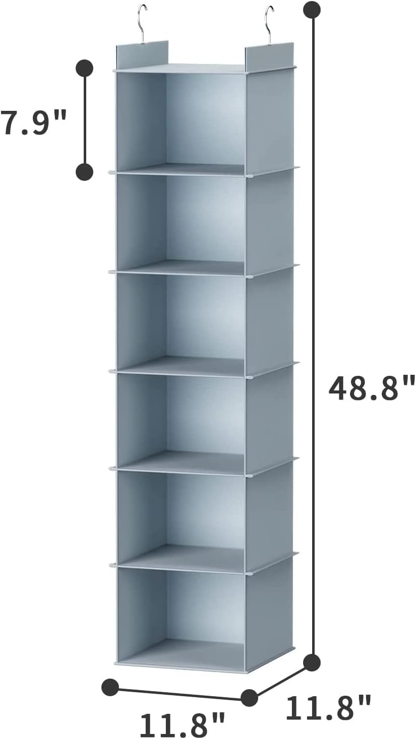 YOUDENOVA Hanging Closet Organizer, Closet Organizers and Storage, Grey