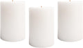 Pillar Candles 2.8x4 Inch 3 Pack White – CW Studio Unscented 45-Hour Long Burn, Smokeless Dripless Premium Wax with Cotton Wick – for Weddings, Events, Home & Rustic Decor