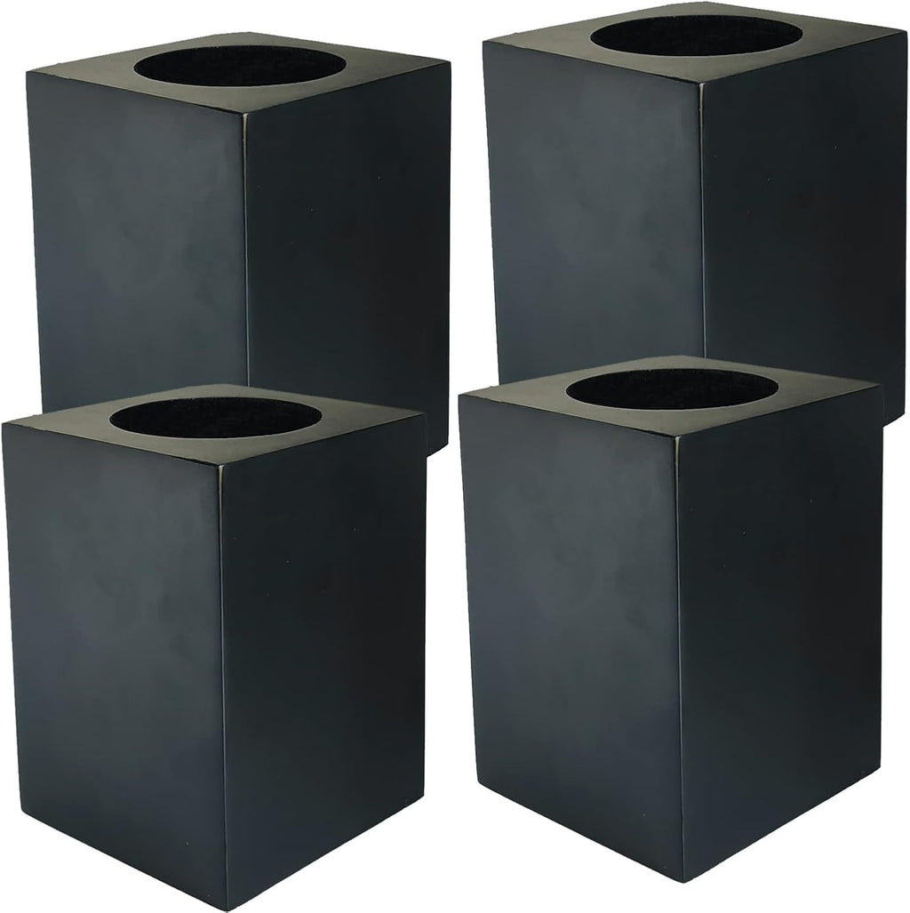 Wood Bed Risers, Furniture Risers-Heights 4.5 Inch Heavy Duty Risers Black