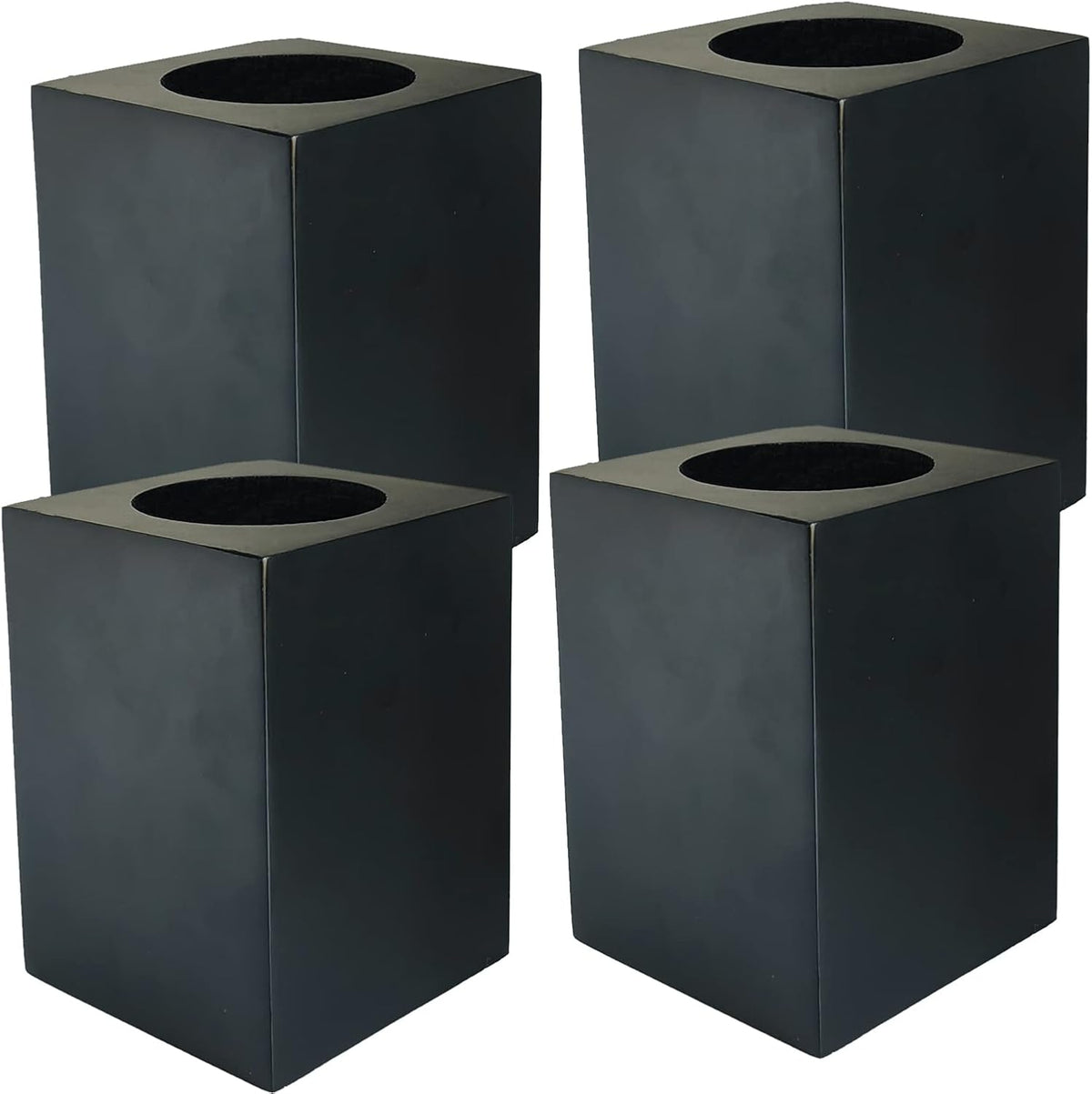 Wood Bed Risers, Furniture Risers-Heights 4.5 Inch Heavy Duty Risers Black