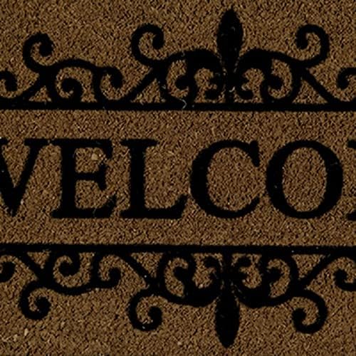 Ackland Coir Doormat | Clara Brown Welcome Flocked | 18" x 30"