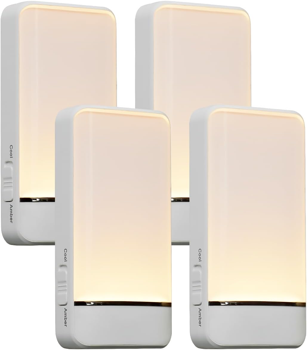 Dawnrise Night Lights Plug into Wall with Invisible Motion Sensor, 4 Pack