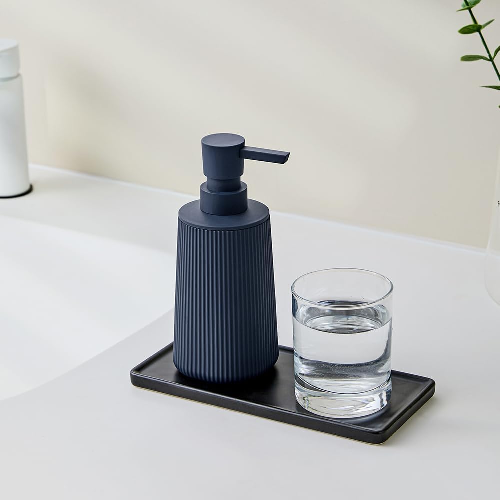 Small Soap Dispenser for Bathroom and Kitchen Matte Blue